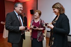 Terrassengespräch 2013 - Hr. Mirza, Bürgermeisteirn Detsch und Fr. Walter, Haufe-Lexware