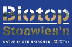Straßentafel Biotop Stoawies'n