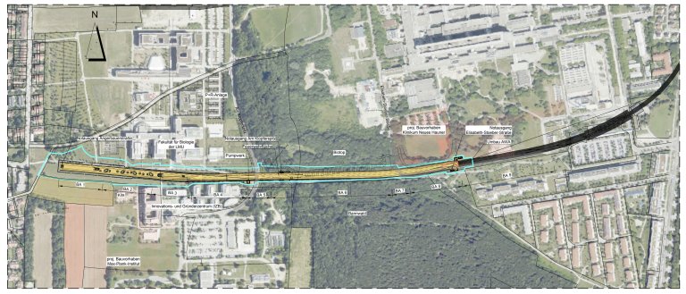 Grossansicht in neuem Fenster: Übersichtsplan U6 Baustelle