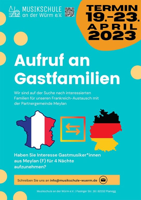 Gastfamilien gesucht für Muskischule
